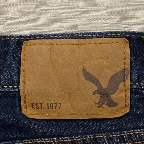 American Eagle Jeans Mens 34 x 32 Bootcut Dark Wash 100% Cotton Denim - Picture 5 of 12